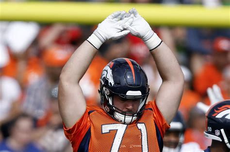Broncos offensive linemen have a new favorite practice period: Catching go-balls on Friday afternoons